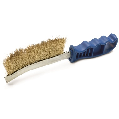 Metāla birste, misiņa sari, plastmasas kāts