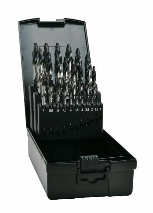 Exact Metāla urbju komplekts 25 gab. 74962, Ø1-13mm, HSS TiAIN-TIP, STEP TECHNOLOGY (74962)