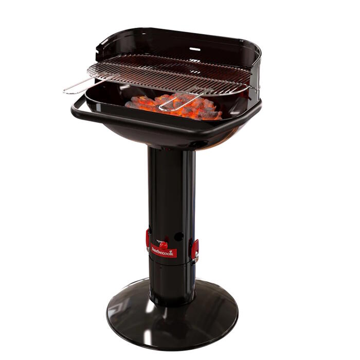 Barbecook Loewy 55 kokogļu grils āra ēdienu gatavošanai 55x33cm QuickStart QuickStop 59.8x35.4x101cm BC-CHA-1009 melns (BC-CHA-1009)