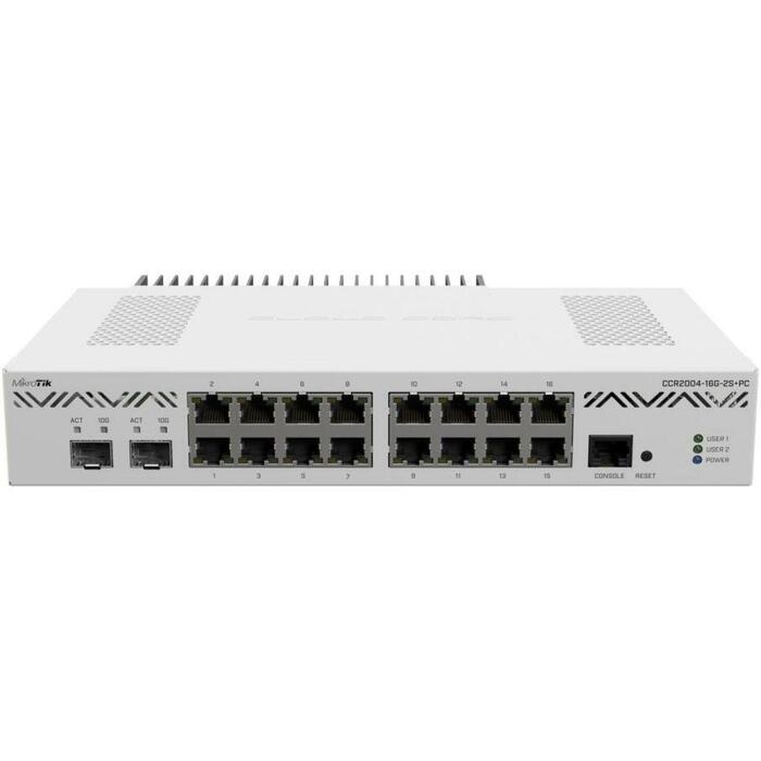 Mikrotik CCR2004-16G-2S+PC maršrutētājs, 16x 10/100/1000M, 2x