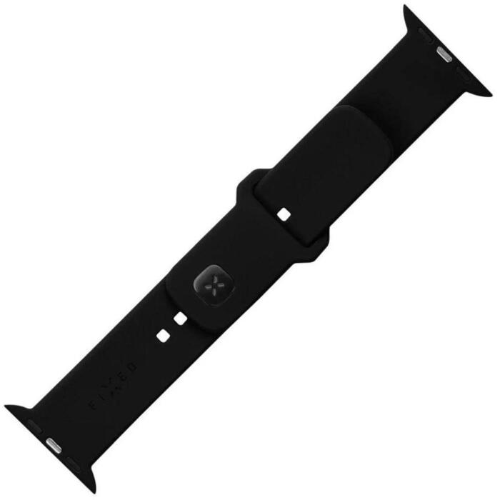Fixed Sporta siksniņu komplekts Apple Watch FIXSST2-434-BK, 170-235 mm, melns, silikons, 42/44/45/46 mm (FIXSST2-434-BK)