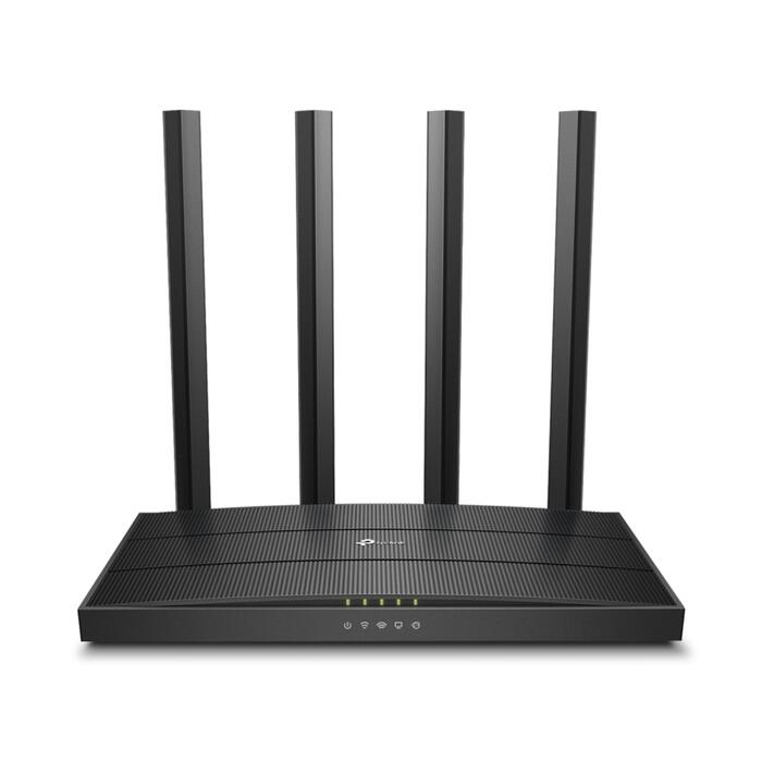 TP-Link Archer C80 беспроводной маршрутизатор AC1900 Wi-Fi 5 MU-MIMO Beamforming 1300 Mbps 5 GHz 600 Mbps 2.4 GHz 4× Gigabit LAN 1× Gigabit WAN чёрный (Archer C80)