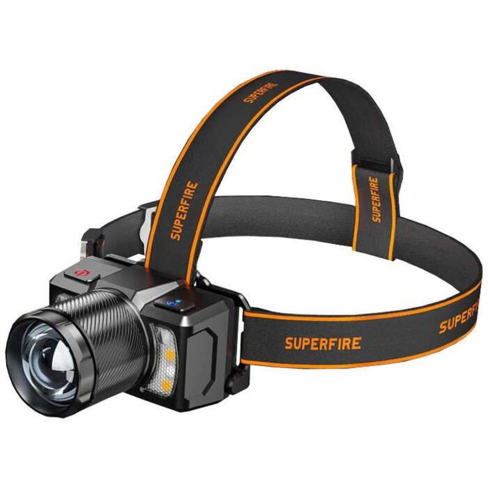 Superfire Lukturis HL25, 700lm, USB-C, 15W