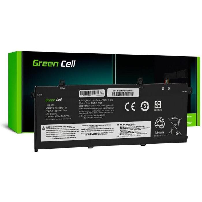 Green Cell Akumulators L18L3P73 LE175, 11,55V, 4350mAh, 3 šūnas, saderīgs ar Lenovo ThinkPad T490, T495, P43s, P14s, T14 (LE175)