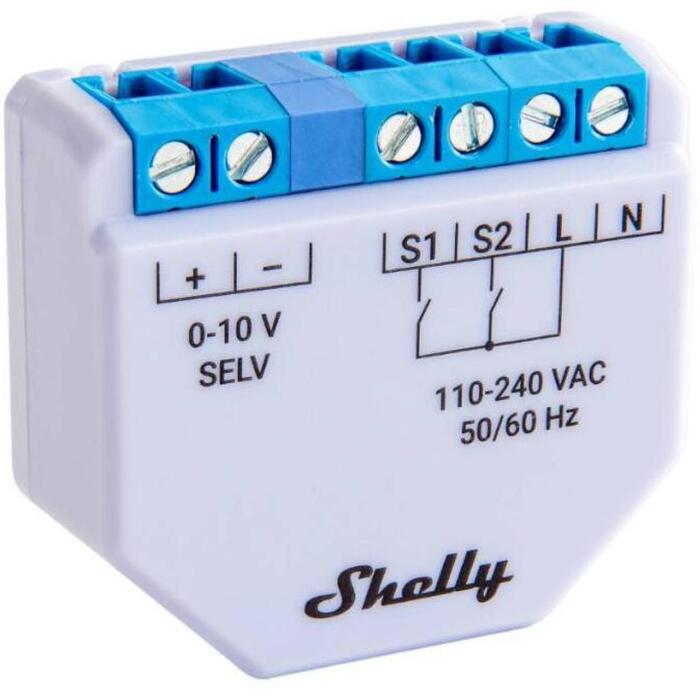 Shelly Plus 0-10V Gaismas Dimmeris, 0-10V