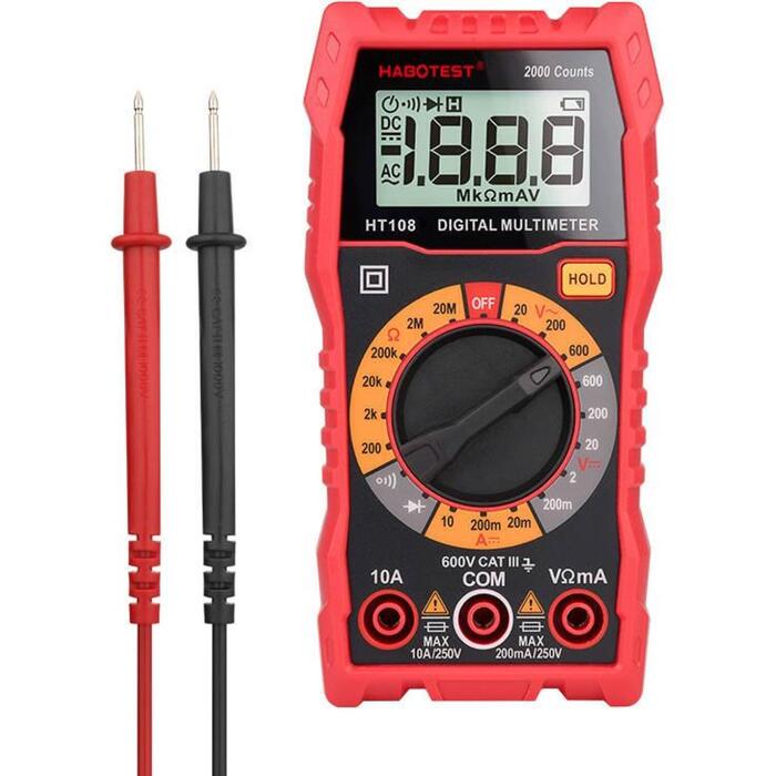 Habotest HT108L Digitālais universālais multimetrs, 2000