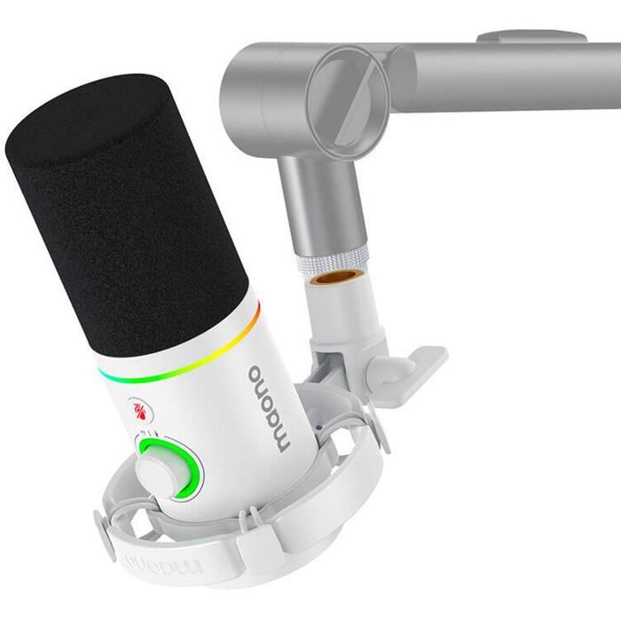 Maono PD200x balta dinamiska mikrofons, USB-C