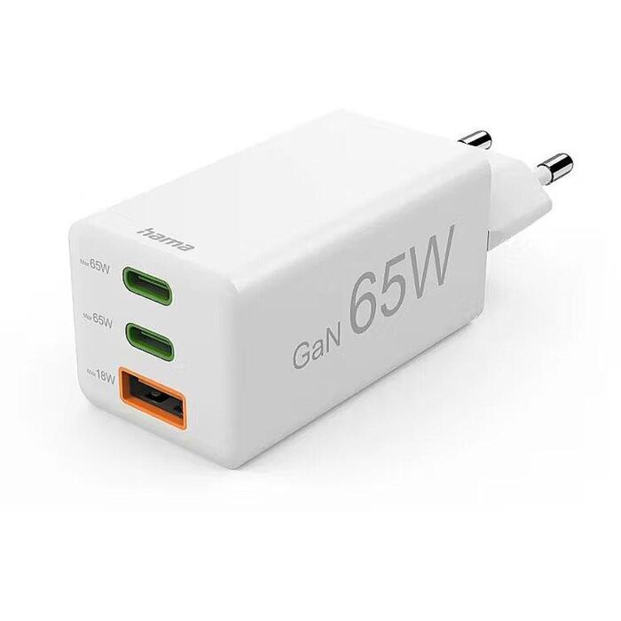 Hama 00201996 GaN lādētājs, 2x USB-C