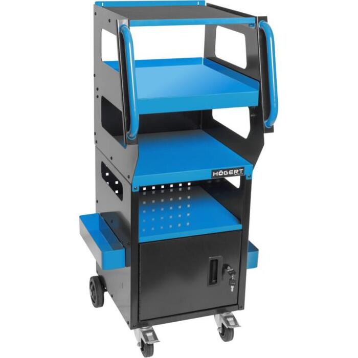 Hogert HT7G575 diagnostikas ratiņi, 4 plaukti