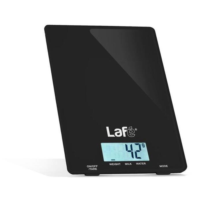 Lafe Кухонные весы WKS001.1 LAFWAG44594, 5 кг, 1 г, черный, ЖК-дисплей, функция тарирования, противоскользящая база (LAFWAG44594)