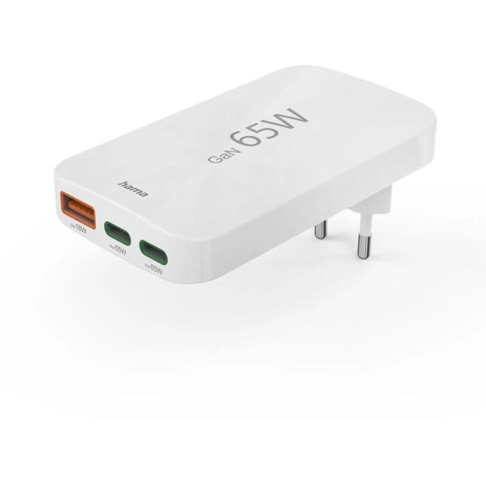 Hama Lādētājs 00201976, 100–240V, 65W, 3xUSB-C/USB-A