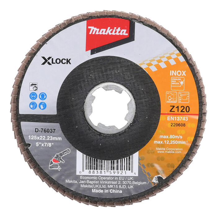 Lameļu slīpdisks X-Lock, 125 mm, Z120
