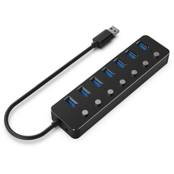 Gembird USB centrmezgls UHB-U3P7P-01 7 porti