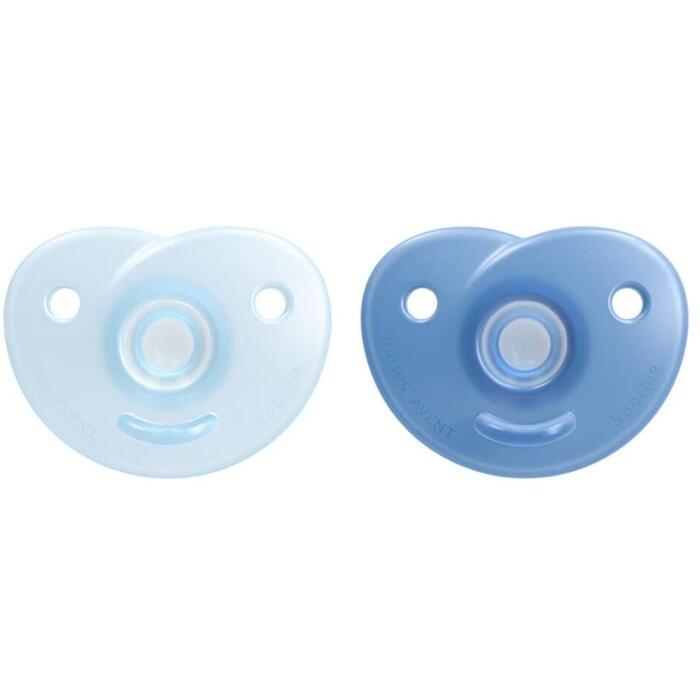 Philips Avent Soothie silikona māneklītis ar silikona vairogu, 0-6M, 2 gab. (SCF099/26)