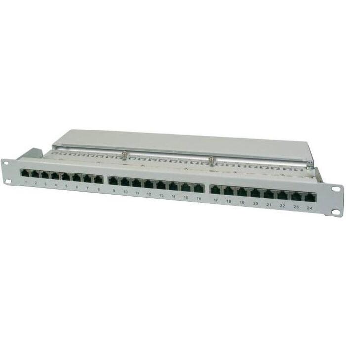 Digitus Коммутационная панель DN-91524S, 24x RJ45, CAT 5e, 1U, 19 дюймов, 7.7 кг, 30N, серый (DN-91524S)