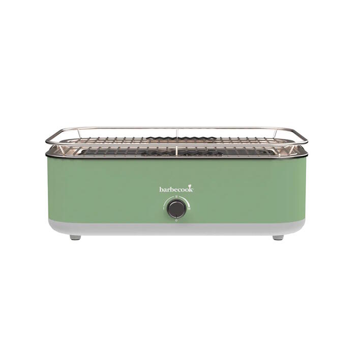 Barbecook E-Carlo elektriskais galda grils balkonam un terasei 2500W 3 sildīšanas līmeņi 38.5x28.5cm BC-ELE-1002 Paris Green (BC-ELE-1002)