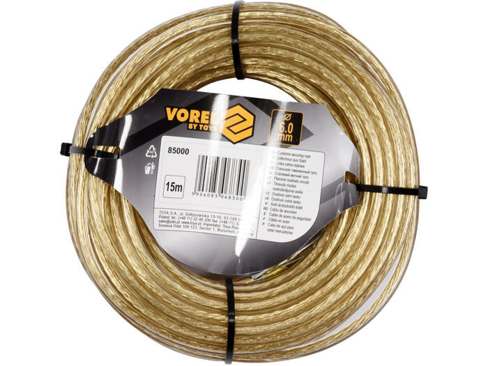 Muitas drošības virve 6mm 15m, VOREL