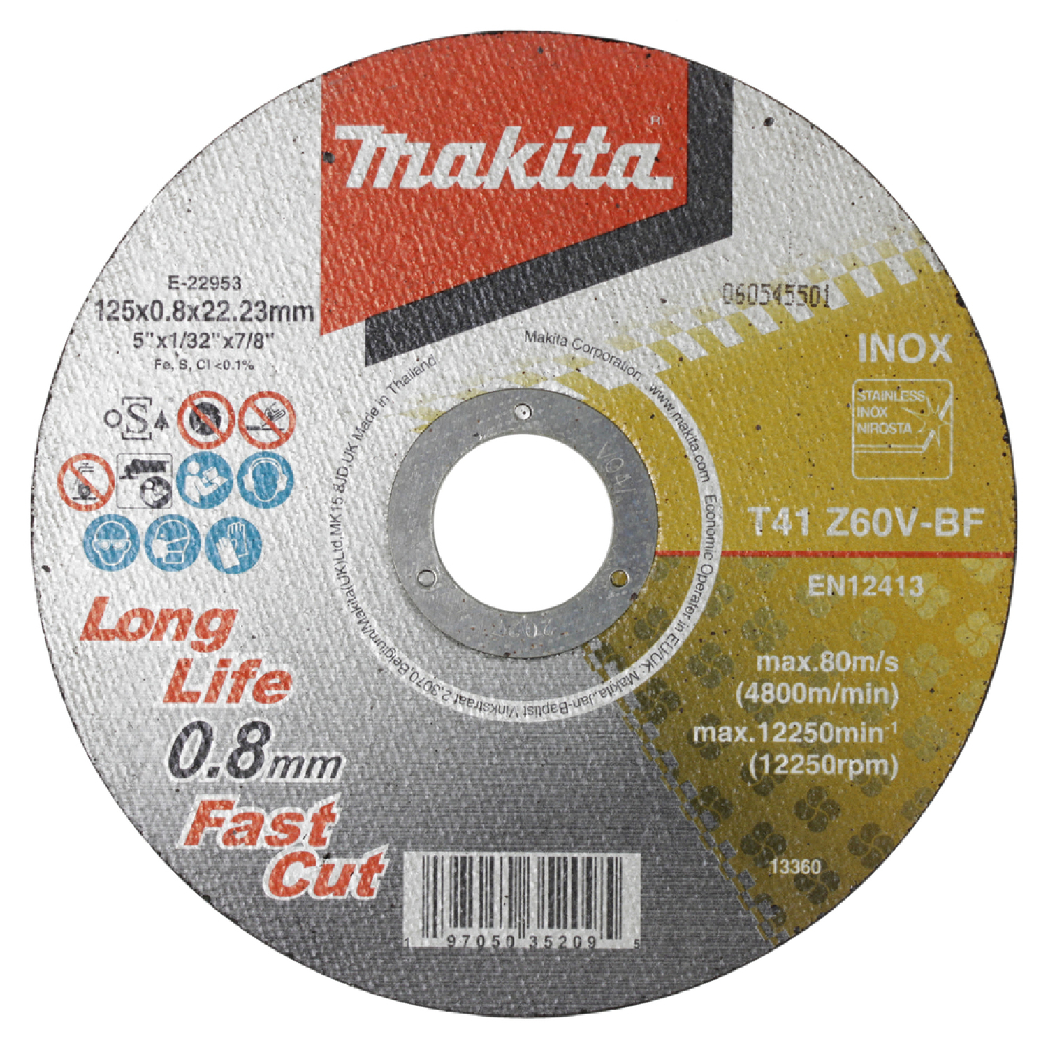 Griezripa, MAKITA, E-22953-12, 125x0.8x22.23
