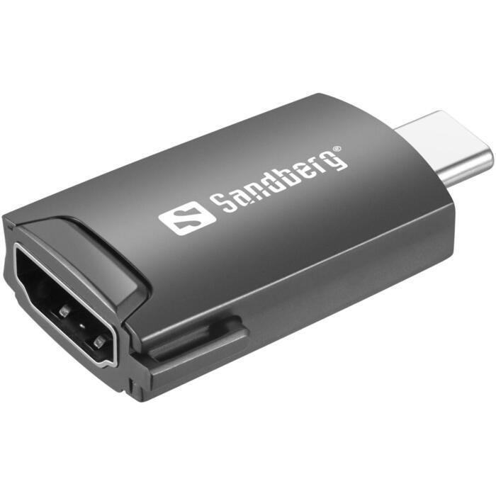 Sandberg 136-34 USB-C-HDMI dongle, alumīnija korpuss