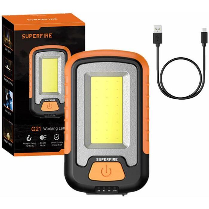 Superfire G21 darba lampa, 650lm, USB
