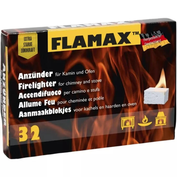 Flamax 1318101 aizdedzināšanas kubiņi, 32 gab, FSC sertificēts, Vācijā ražots (1318101)