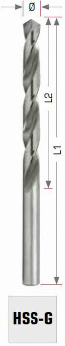 Exact Metāla urbis DIN338 HSS-G Ø10,0x133mm 73100, 0.17kg, 10gab. (73100)