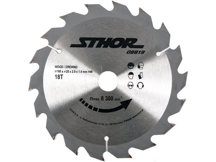 TCT BLADE FOR WOOD D160 T18