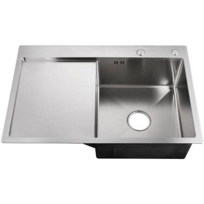 Ab Раковина NT 9134542, 780x510mm, 200mm, 110mm, сифоны, нержавеющая сталь, справа, сатин (9134542)