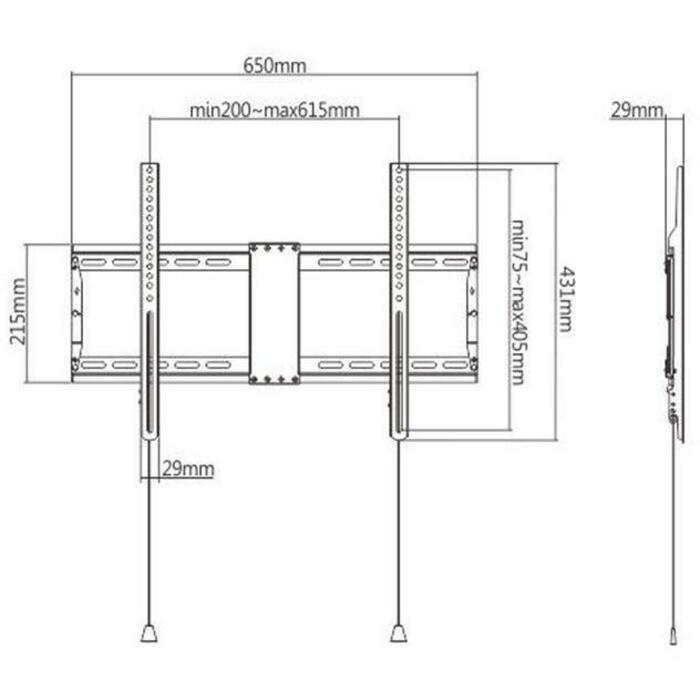 Gembird televizora stiprinājums WM-80F-01, atbalsta 37-80