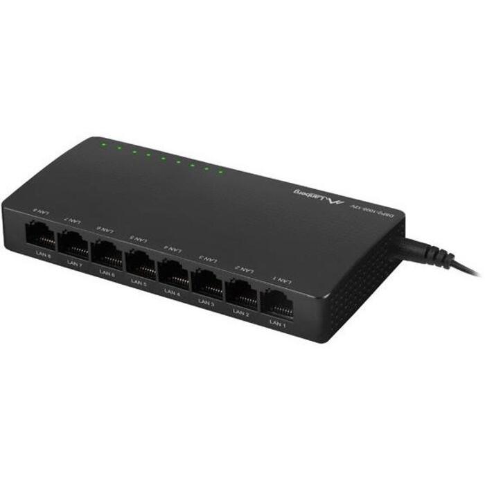 Lanberg galda komutators DSP2-1008-12V, 8x10/100/1000 Mbps