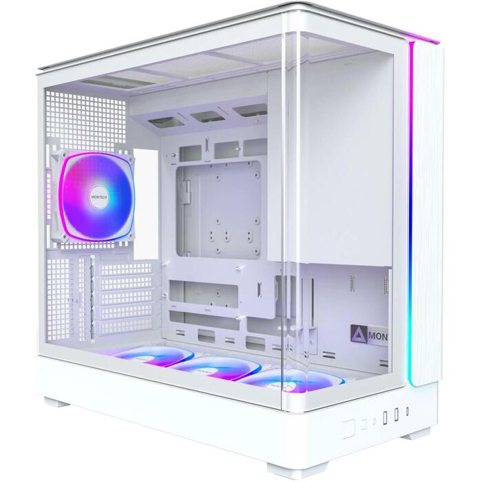 Montech Корпус KING 15 PRO (W), Midi Tower, 2xUSB 3.0, 1xUSB Type-C, 2x2.5" отсека, 2x3.5" отсека, белый (KING 15 PRO (W))