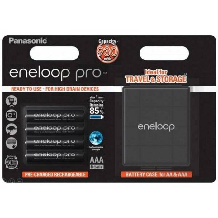 Panasonic Eneloop Pro BK-4HCDE/4CP+CASE, AAA, 930