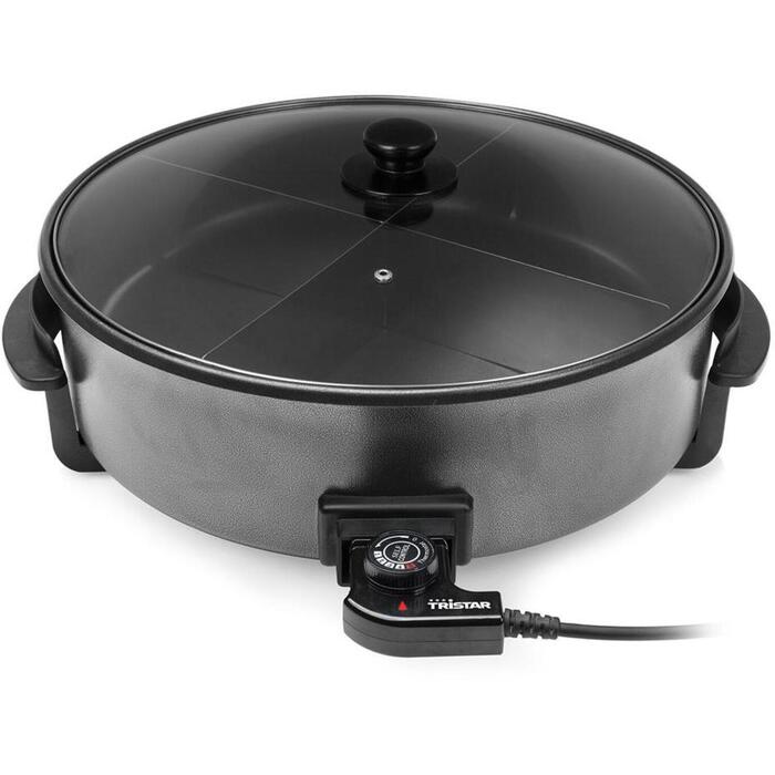 Tristar Multifunkcionāla Grila Panna XXL PZ-9145, 1500 W, 230 V, 7.5 l, melna, 5 temperatūras iestatījumi, neslīdošas kājas (PZ-9145)