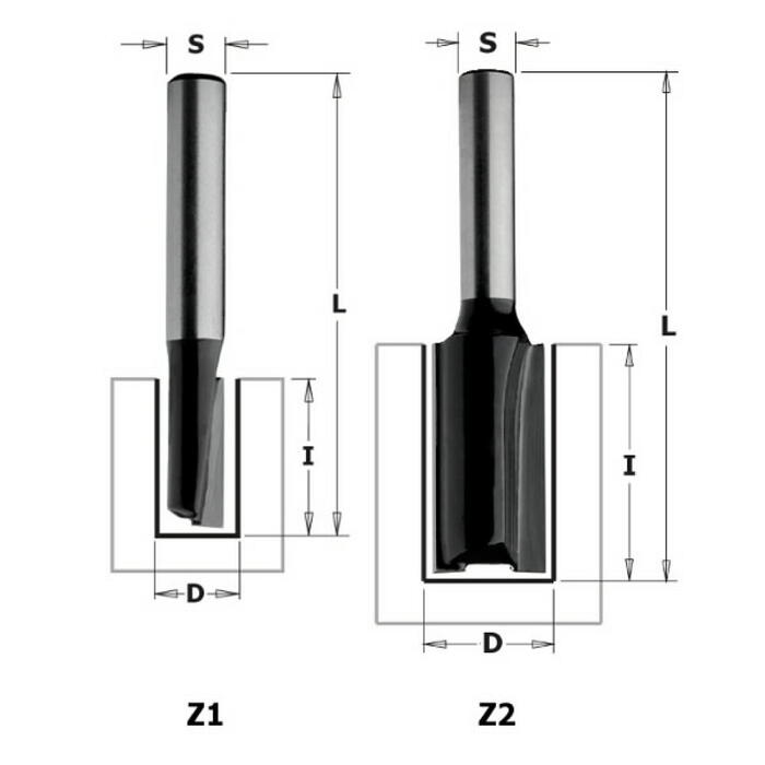 Cmt Frēzes asmens K911-060, 6mm, 25,4mm, 57mm, 8mm, 1, Koks, HW (K911-060)
