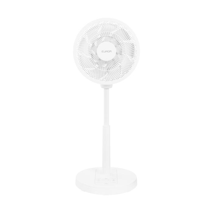 Eurom Vento 3DS Comfort grīdas ventilators gaisa cirkulācijai telpu dzesēšanai 25W 35cm 3D oscilācija 12 ātrumi tālvadība balts (384925)