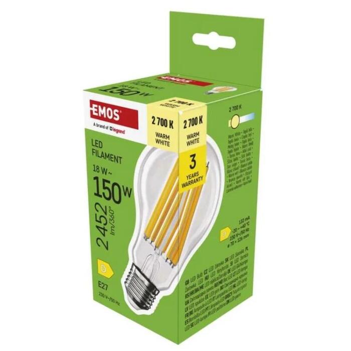 Emos LED spuldze FILAMENT A70 ZF5D82