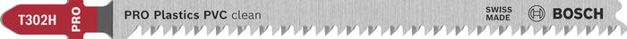 3 figūrzāģa asmeņi T 302 H, Clean for PVC, Figūrzāģiem PRO PLASTICS PVC CLEAN T302H FIGŪRZĀĢA ASMENS, 2608667447, BOSCH (2608667447)