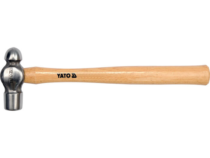Yato āmurs YT-4519, 225 g, 295 mm, 80 mm, 26 mm, metāla lokšņu apstrādei, hikorijas koka rokturis, pulēta galva (YT-4519)