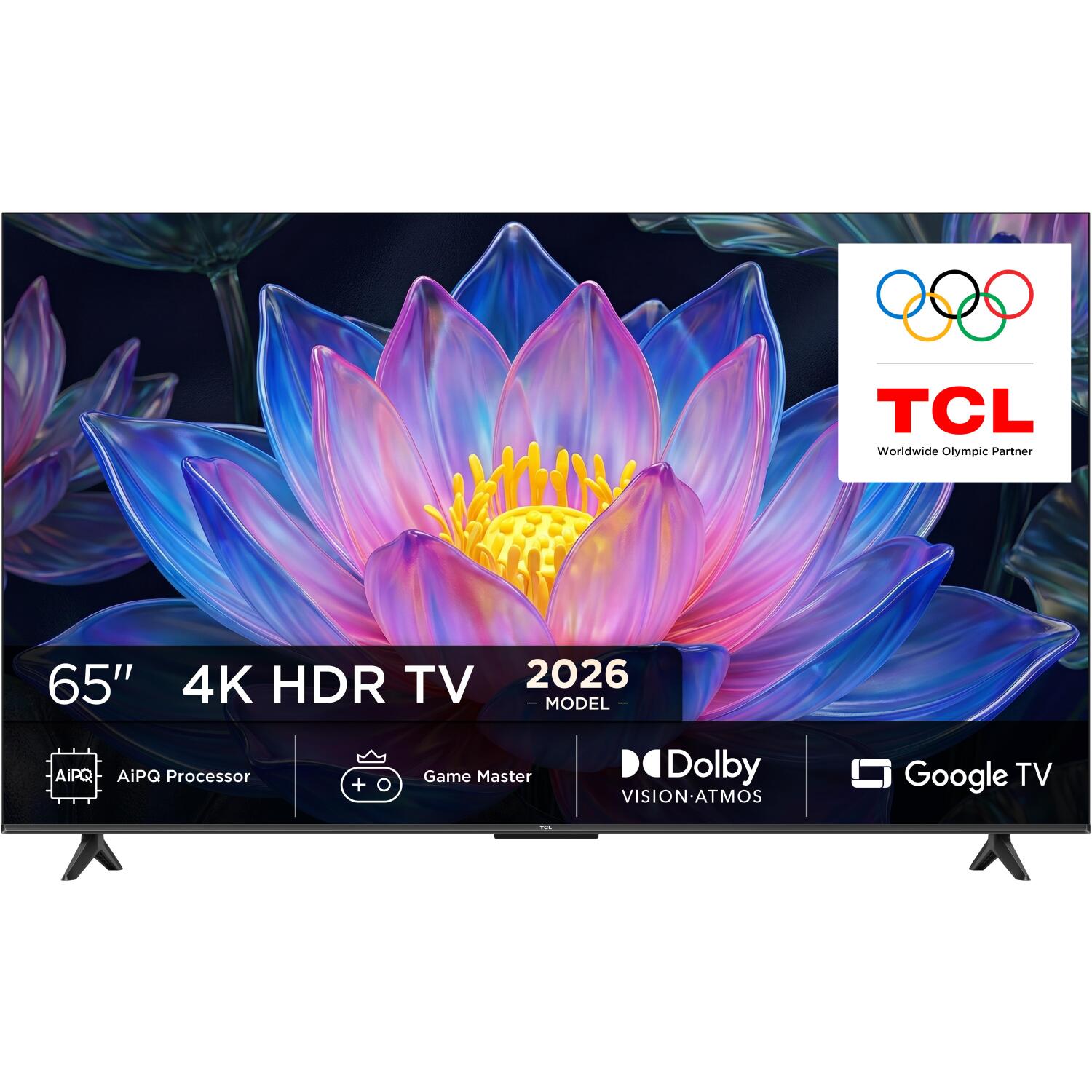 Tcl televizors 65P6L, 165 cm 4K Ultra HD, QLED, Google TV, 60 Hz, HDMI 2.1, Dolby Audio, HDR10, 2 GB RAM, 16 GB ROM (65P6L)