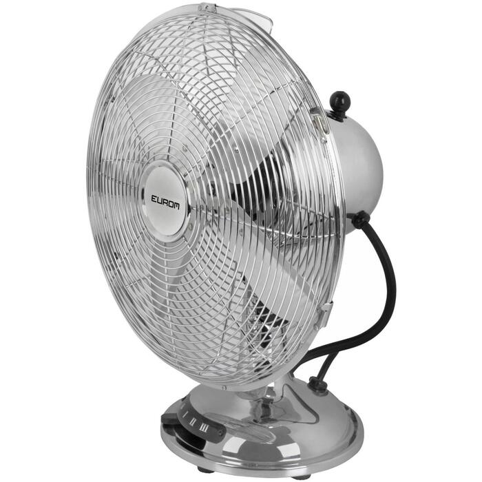Eurom VTM12 вентилятор 385311, 40W, 3 скорости, 45° осцилляция, металлический корпус, 180см силовой кабель (385311)