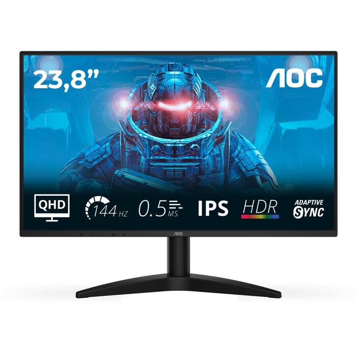 AOC монитор Q24B36X, 24", QHD, 2560 x 1440, 144 Гц, 4 мс, 300 кд/м², HDMI 1, IPS, черный (Q24B36X)
