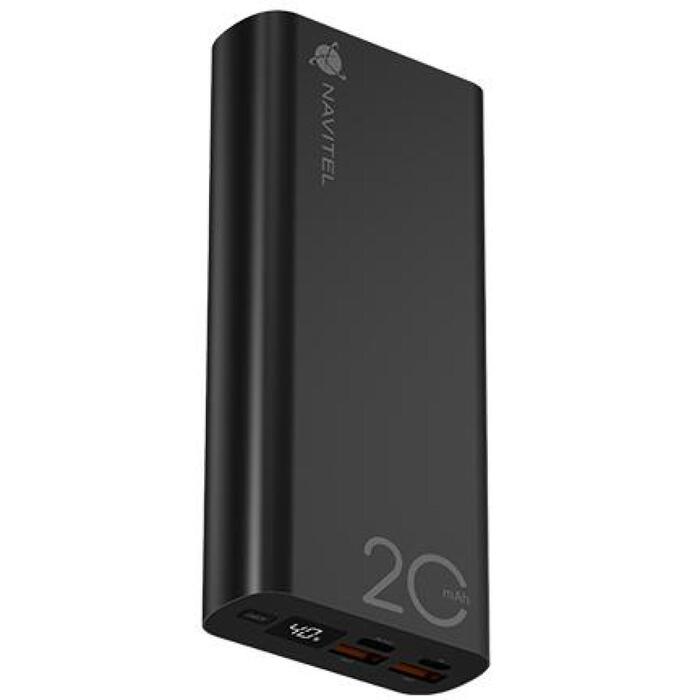 Navitel Lādētājs-akumulators PWR20 AL Black, 20000mAh