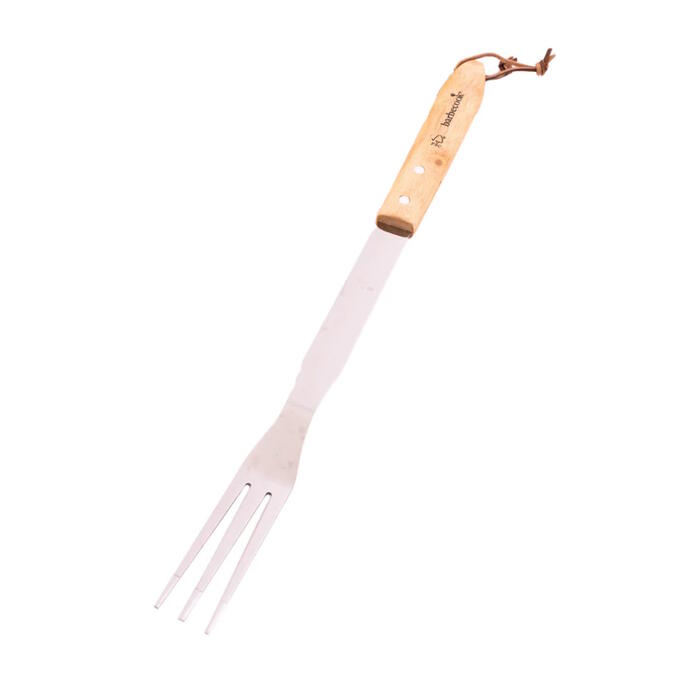 Barbecook grila dakša gaļas un dārzeņu pagriešanai un pasniegšanai 46cm FSC sertificēts koka rokturis piekarināšanas cilpa BC-ACC-7072 (BC-ACC-7072)