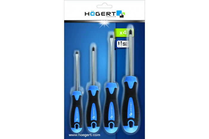 Hogert HT1S094 skrūvgriežu komplekts, 4 gab