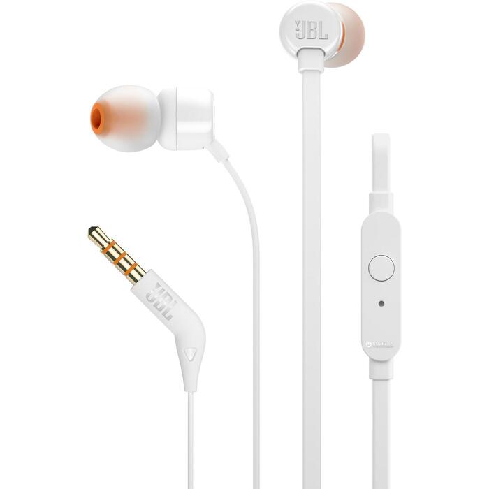 Jbl austiņas JBLT110WHT, 3,5mm, 9mm