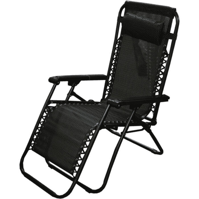 BESK Krēsls atpūtas 177x61x110cm melnbalts (9073964)