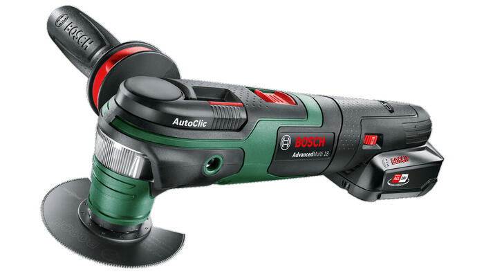 Akumulatora daudzfunkciju instruments AdvancedMulti 18 - 1 x 2,5 Ah akumulators | uzlādes ierīce 0603104001 BOSCH (0603104001)