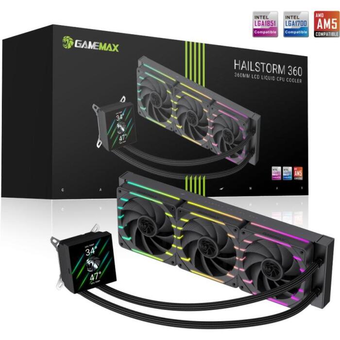 Gamemax procesora šķidruma dzesētājs HAILSTORM 360