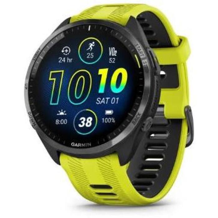 Garmin Умные часы Forerunner 965 010-02809-12, 3,56 см AMOLED, 454 x 454 пикселей, 32 ГБ, GPS, Wi-Fi, Bluetooth, 5 ATM, титан (010-02809-12)