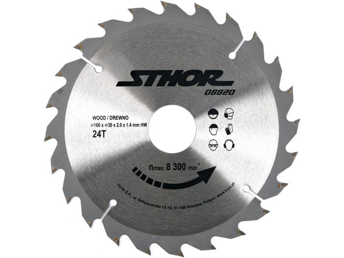TCT BLADE FOR WOOD D160 T24